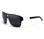 Reil white and black frame black lens sunglasses