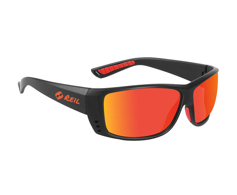reil black frame orange lining orange lens sunglasses